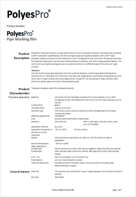 Polyespro datasheet
