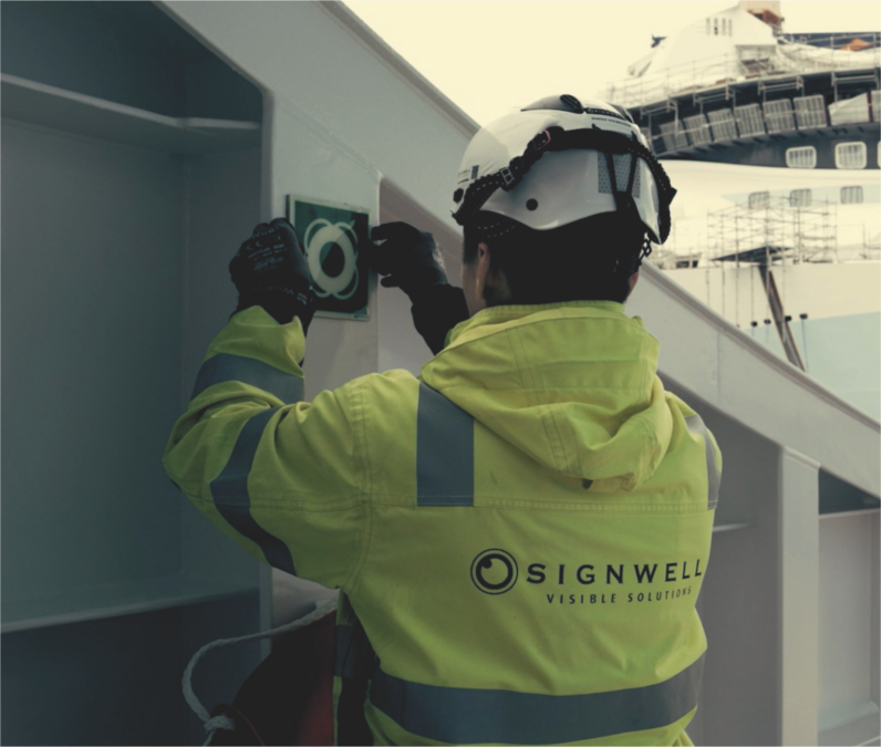 Signwell IMO sign installation